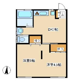コーポサンライズ【1階】の間取り