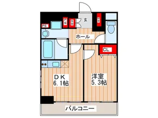 ダイアパレス清水谷【2階】の間取り