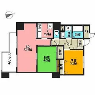 サンポワール宇都宮【7階】の間取り