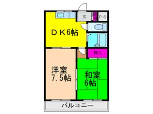 ヴィラ服部【3階】の間取り
