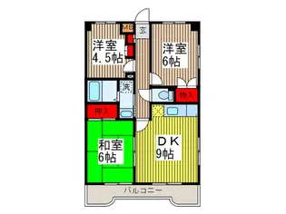 グランパレス弐番館【1階】の間取り