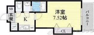 Luxe天神橋【13階】の間取り