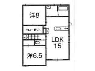 APANA浜館B【2階】の間取り