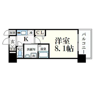 プレサンス名古屋STATIONサティナ【5階】の間取り