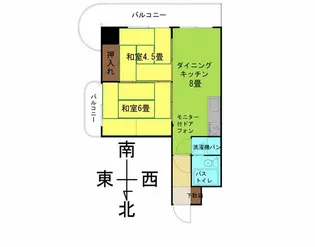 ロータリーマンション詫間【4階】の間取り