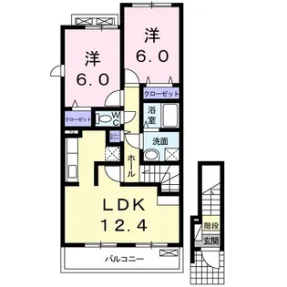 メゾン・ドゥ・プロスペール【2階】の間取り