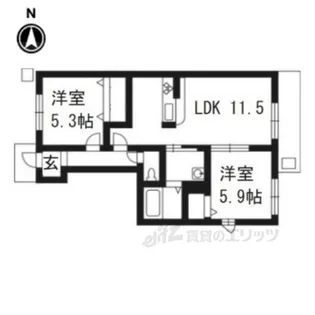 シンハイム【1階】の間取り