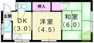 入江文化A棟【2階】の間取り
