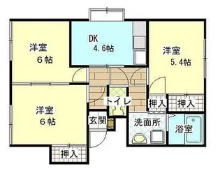 グランデール拾六番館【2階】の間取り
