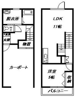 La terre A【1階】の間取り