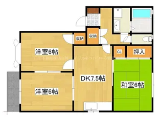 シャンブル女池A棟【1階】の間取り