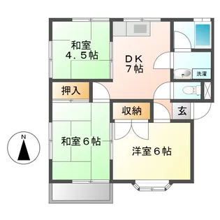 ハイツグランディール C【1階】の間取り