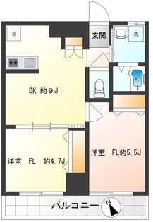 サンワード北沢【1階】の間取り