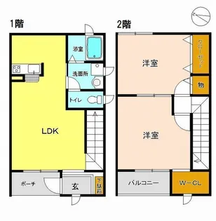 RISE TOWN(ライズタウン)E【1階】の間取り