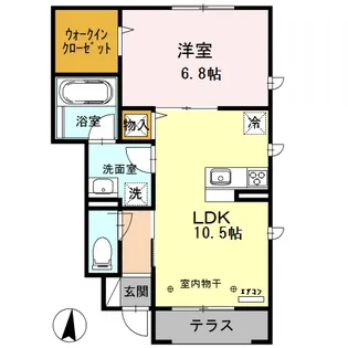 lis blanc【1階】の間取り