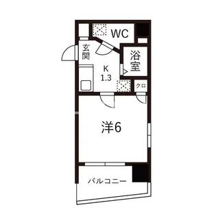 DeLCCS日本橋浜町【2階】の間取り