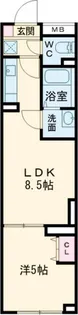 ウェルスクエアイズム千川【2階】の間取り