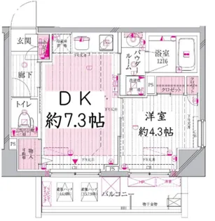 レルシール大島【9階】の間取り
