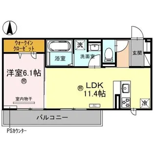 楓 A棟【2階】の間取り