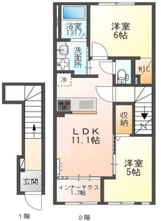 クロマメドウズ【2階】の間取り
