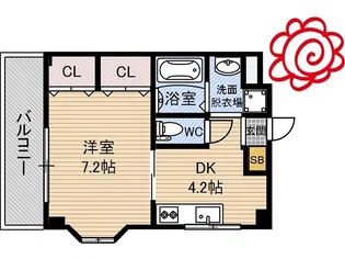 カサデコモド【1階】の間取り