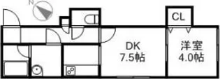 アクアコースト【1階】の間取り