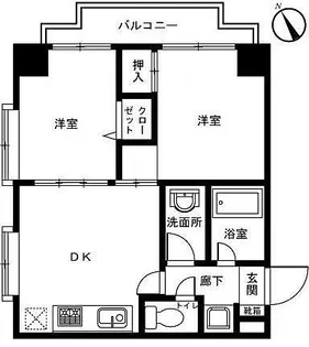 サニーサイドヴィラ【4階】の間取り