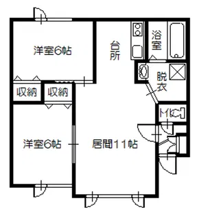 ショコラ館本町A【1階】の間取り