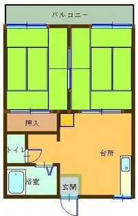 ひまわりハイツ【2階】の間取り