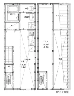 グランディール神楽坂【2階】の間取り