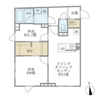 ウェルスクエア中延II【2階】の間取り