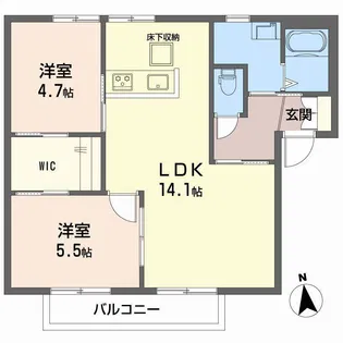 サンヴィオラ浜西【2階】の間取り