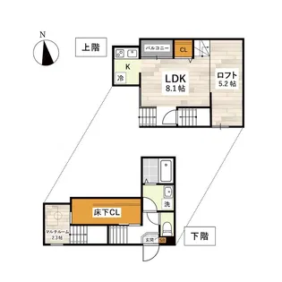 ADC新水前寺マーレ【1階】の間取り