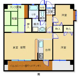 リバーロイヤル【4階】の間取り