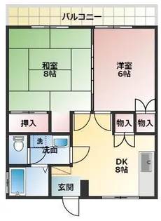 グリーンシティA【1階】の間取り