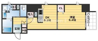 プレサンスタワー北浜【3階】の間取り