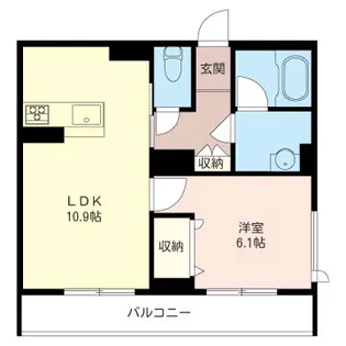 ラ・ボンヌシャンス【2階】の間取り