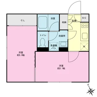 プライムネクサス品川鮫洲【2階】の間取り