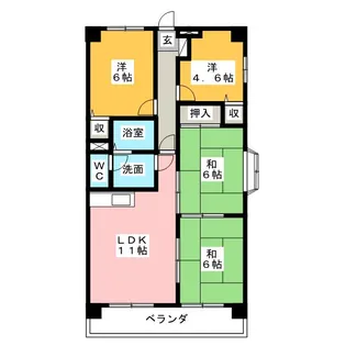 マンション山陽館【3階】の間取り