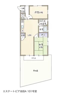 エステートピア池田A【1階】の間取り