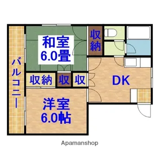 五本松コーポA【2階】の間取り