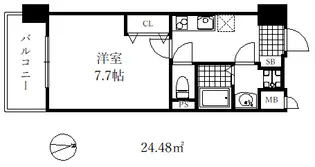 リヴィアス コウベ クレスト【4階】の間取り