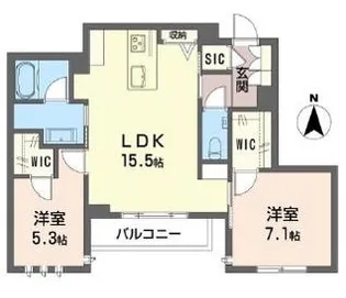 プルメリアコート阿佐ヶ谷【3階】の間取り