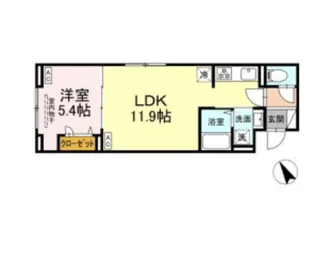 セレスティア中台【1階】の間取り