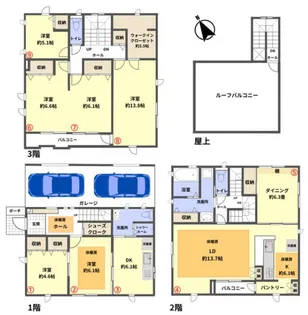 東京都江東区牡丹2【一戸建】の間取り