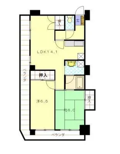 大久保筑後町ビル【6階】の間取り