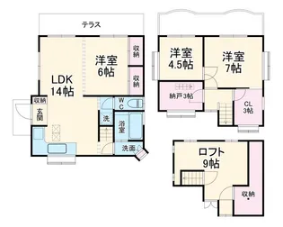 神奈川県川崎市宮前区馬絹1【一戸建】の間取り