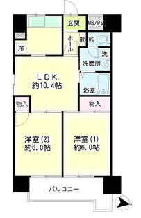 第124新井ビル【8階】の間取り