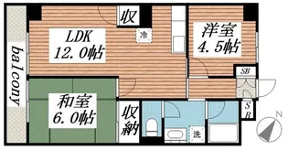 山口マンション【5階】の間取り