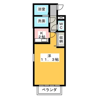 レジデンスコート ヤナゼ【1階】の間取り